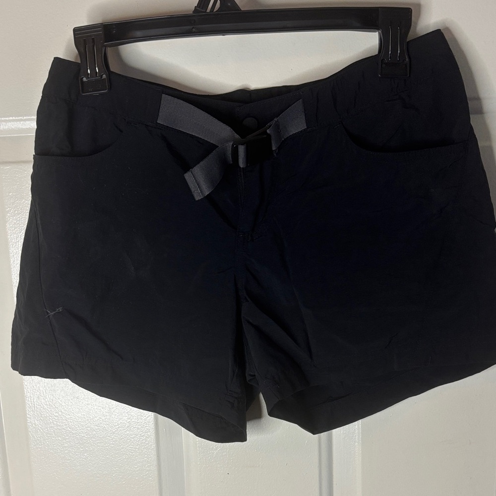 Columbia Women's Black Athletic Shorts with Integrated Web Belt